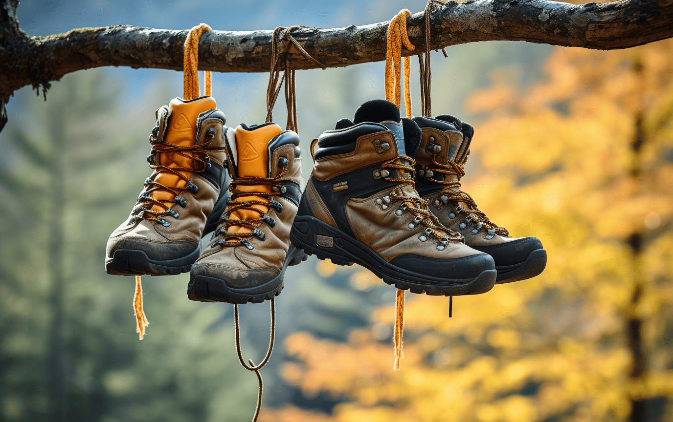 drying hiking boots